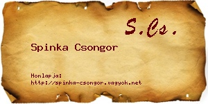 Spinka Csongor névjegykártya